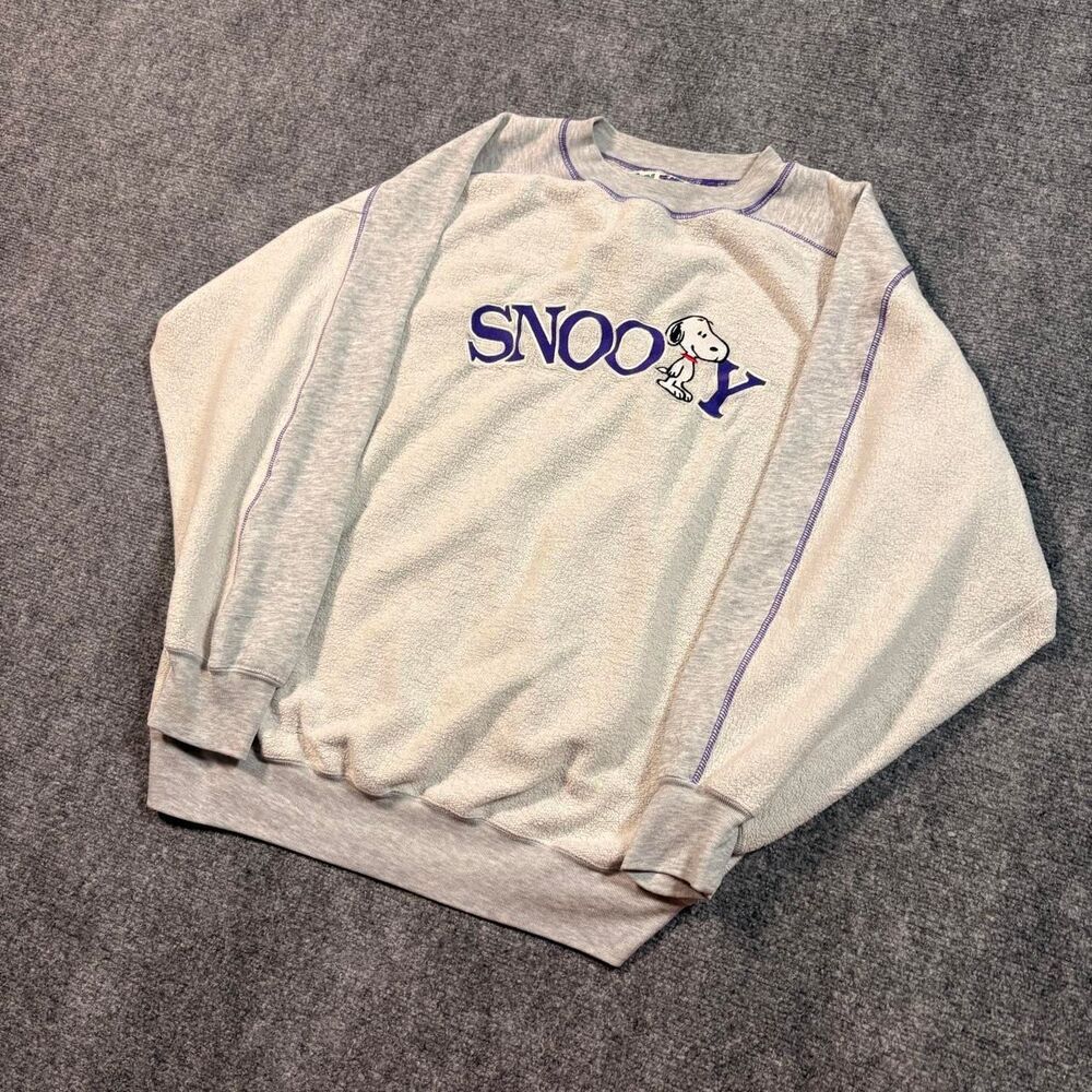 Vintage 90s Snoopy Toon Time Embroidered Crewneck Sweatshirt